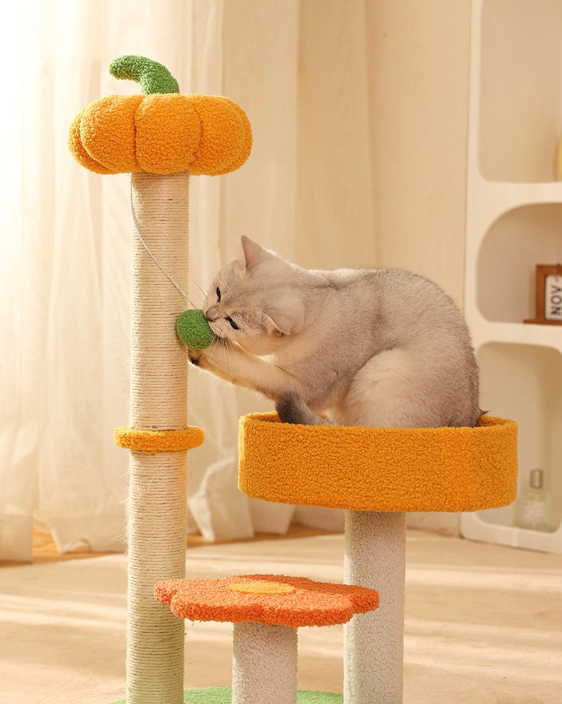 Halloween Pumpkin Cat Tree
