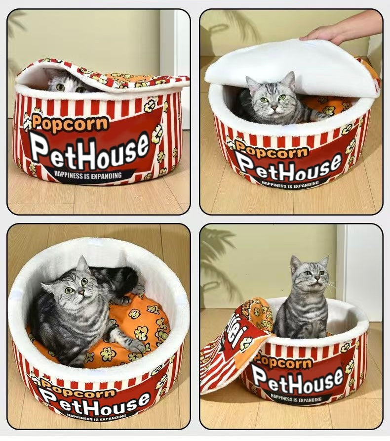 "Popcorn Bucket" Cat Bed