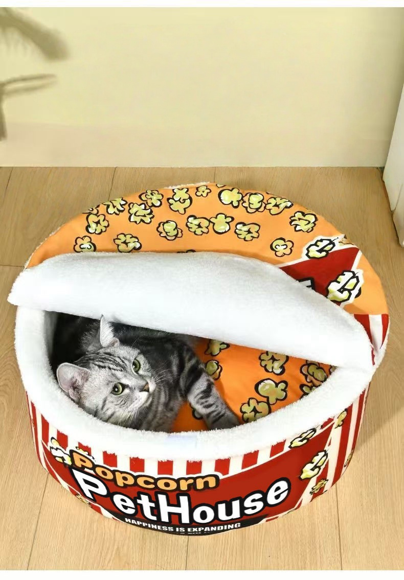 "Popcorn Bucket" Cat Bed